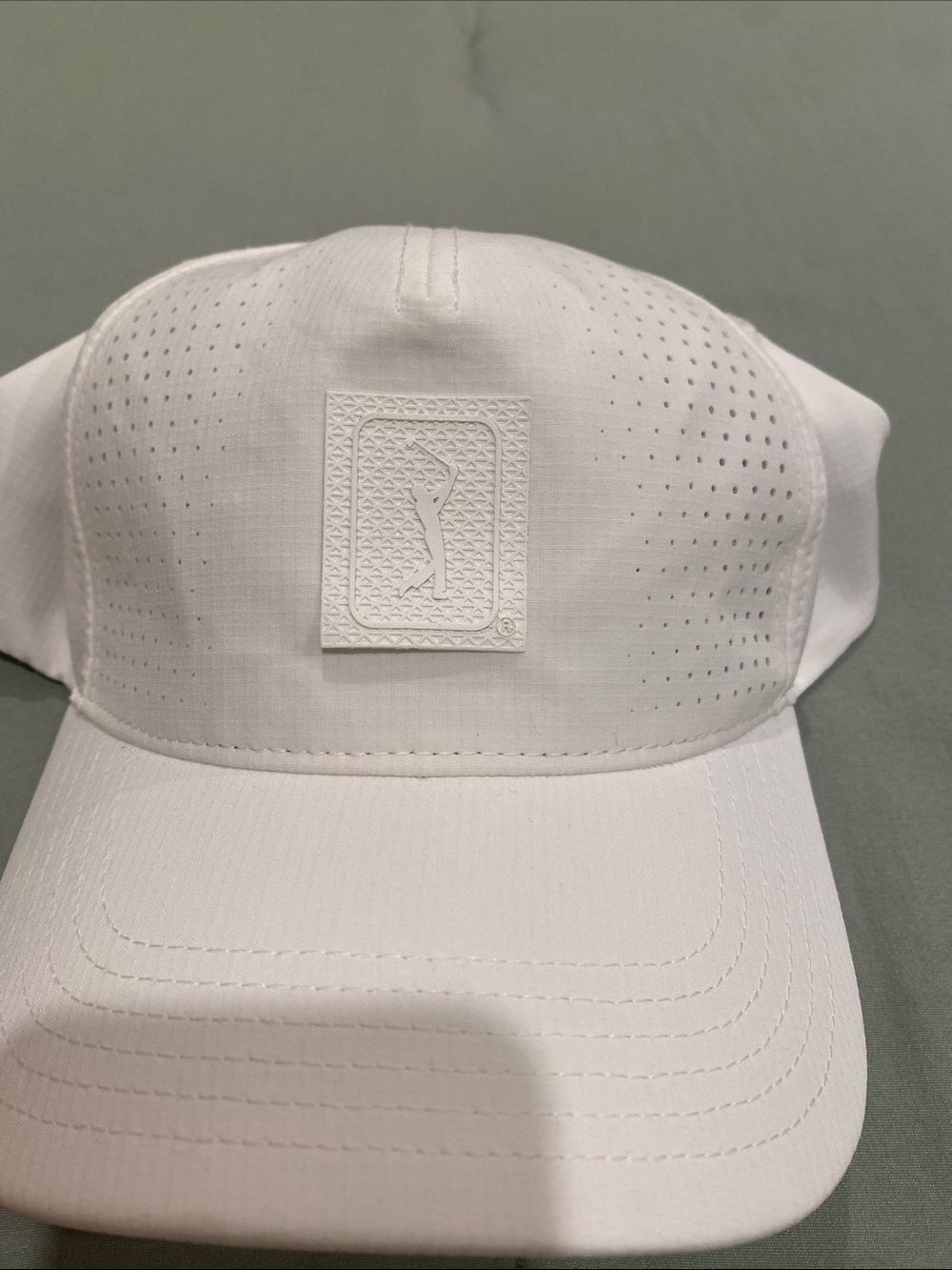 PGA Tour White Perforated Performance Baseball Cap